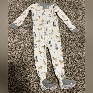 Burt’s Bees Puppy Party Organic Cotton Footie Pajamas Size 12 Months Like New